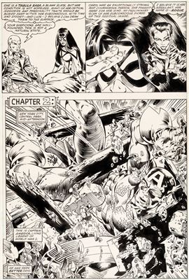 Michael Golden and Armando Gil Avengers Annual #10 Story Page 7 First Appearance of Rogue Original Art (Marvel, 1981)