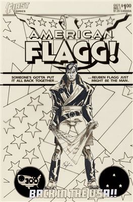 Howard Chaykin American Flagg! #1 Cover Original Art (First, 1983)