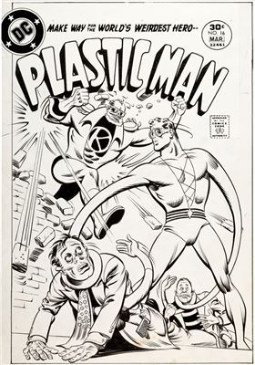 Ramona Fradon and Bob Smith Plastic Man #16 Cover Original Art (DC, 1977)