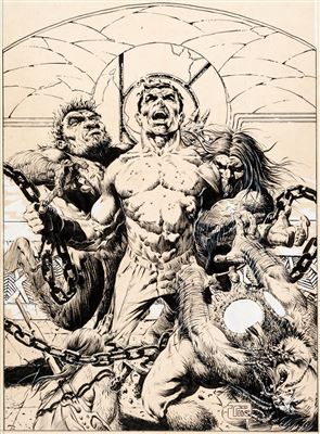 Tim Conrad Marvel Premiere Unpublished Cover Original Art (Marvel, c. 1976)