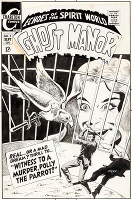 Rocco Mastroserio Ghost Manor #2 Cover Original Art (Charlton, 1968) by Rocco Mastroserio - Auction record, sale price, and art valuation. Compare with similar artists and explore comparable artworks.