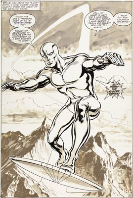 Tom Palmer Silver Surfer #1 Splash Page 48 Original Art (Marvel, 1982)