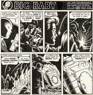 Charles Burns Big Baby : Teen Plague Planche originale (vers 1988)