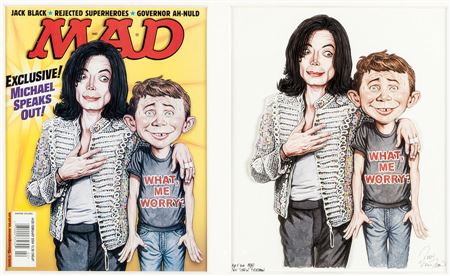 Mad #438 Cover Painting Michael Jackson Original Art (EC, 2004) by Drew Friedman - Auction record, sale price, and art valuation. Compare with similar artists and explore comparable artworks.