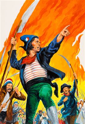 Classics Illustrated #6 HRN 166 A Tale of Two Cities Cover Painting Original Art (Gilberton, 1968)