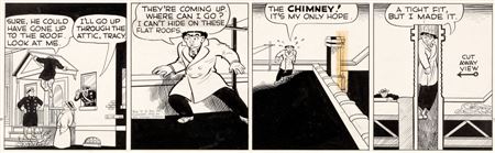 Dick Tracy Daily Comic Strip Original Art dated 2-18-44 (Tribune, 1944)