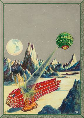 The Moon Conquerors, Science Wonder Quarterly cover, Winter 1930