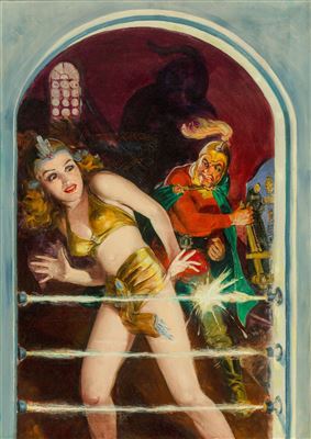 The Thing from the Swamp, Spicy Mystery cover, February 1942