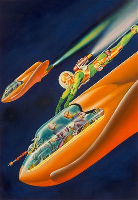 Crusades Across the Void, Amazing Stories cover, October 1942 by Malcolm Smith - Auction record, sale price, and art valuation. Compare with similar artists and explore comparable artworks.