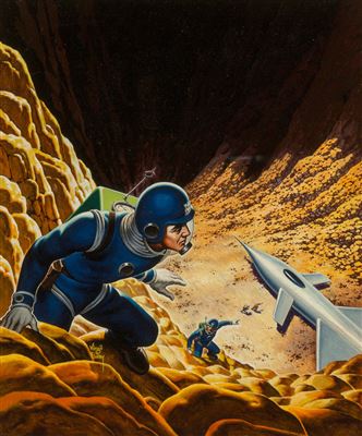 Space Police book dust jacket, 1956