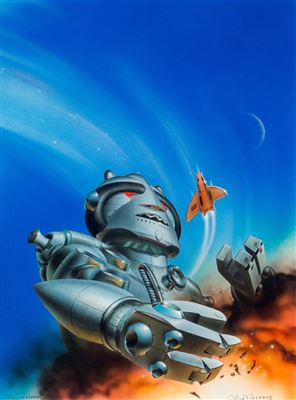 Sample artwork by Christopher Norton (Chris) Moore (1947 - 2025), known for science-fiction book cover illustration - View similar artists and auction records