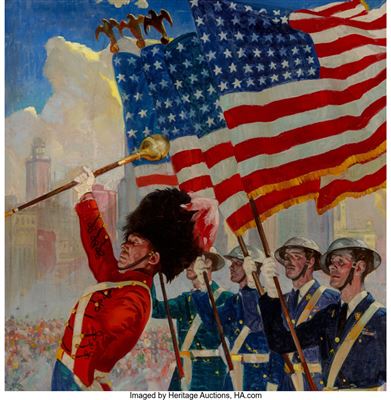 Parade Day, 1939 by Jes Schlaikjer - Auction record, sale price, and art valuation. Compare with similar artists and explore comparable artworks.
