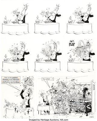 MAD #126 Complete 1-Page Story In an Italian Restaurant Original Art (EC, 1969)