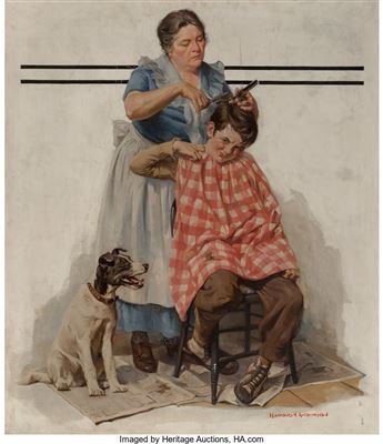 Kitchen Haircut, The Saturday Evening Post cover