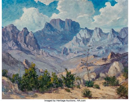 Gateway to Big Bend Park, El Paso by Eugene Bonfanti Thurston - Auction record, sale price, and art valuation. Compare with similar artists and explore comparable artworks.