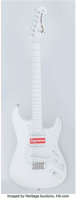 Fender Stratocaster White by Supreme - Auction record, sale price, and art valuation. Compare with similar artists and explore comparable artworks.