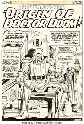 Fantastic Four Annual #2 Splash Page 1 Doctor Doom Original Art (Marvel, 1964)