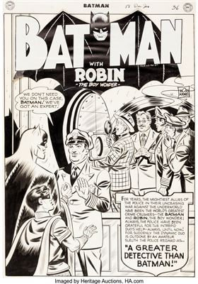 Batman #56 Splash Page 1 Original Art (DC, 1950)