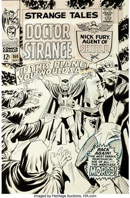 Strange Tales #160 Cover Doctor Strange Original Art (Marvel, 1967) by Dan Adkins - Auction record, sale price, and art valuation. Compare with similar artists and explore comparable artworks.