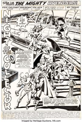 The Avengers #119 Splash Page 1 Loki Original Art (Marvel, 1974)