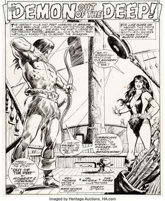 Conan the Barbarian #69 Splash Page 1 Original Art (Marvel, 1976)