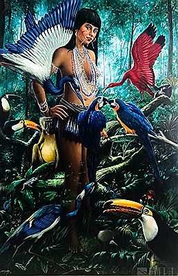 Surrealist Tropical Portrait of a Woman