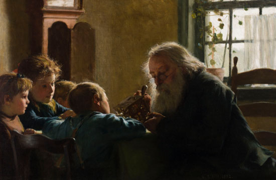 Sample artwork by George Reid (1860 - 1947), known for narrative and rural genre easel and mural painting, printmaking, teaching - View similar artists and auction records