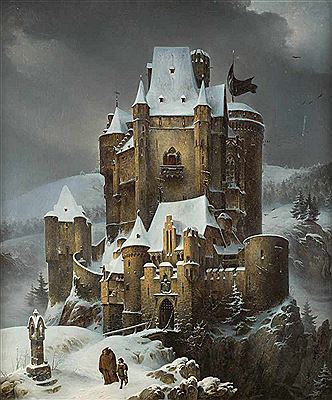 Knight's castle in snow