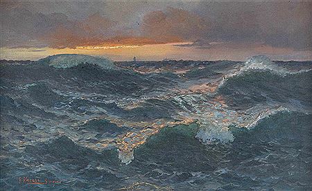 Sunset above the sea
