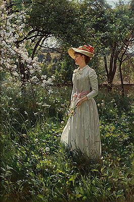 In the thriving garden