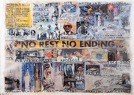 'NO REST NO ENDING' (COLLAGE RELATING TO APOLLO 13)