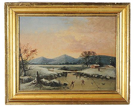 A twilight winter scene