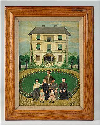 Belle Epoch family in front of their chateau
