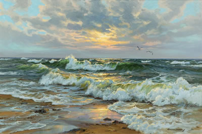 Ocean Light by Charles Vickery - Auction record, sale price, and art valuation. Compare with similar artists and explore comparable artworks.