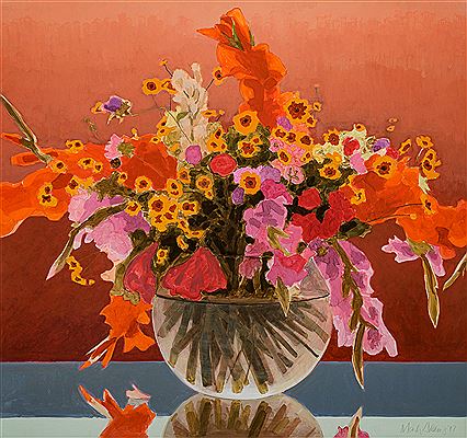 Flowers in a Round Bowl, 1987