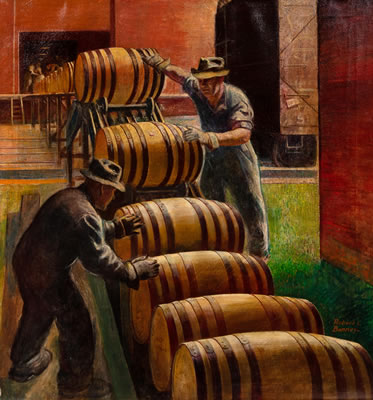 Rolling the Barrels Out of the Rackhouse