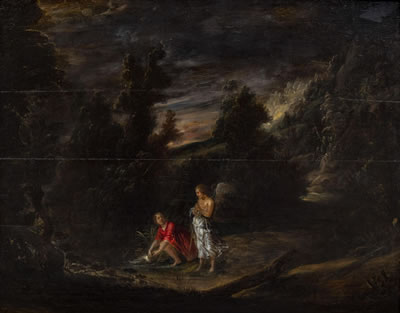 Untitled, Kneeling Man with Angel