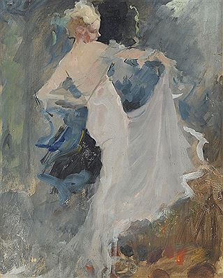 Saloon Lady in Typical Style, Elegant Posture