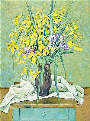 Stilleben mit gelbenund violetten Schwertlilien by Werner Brand - Auction record, sale price, and art valuation. Compare with similar artists and explore comparable artworks.
