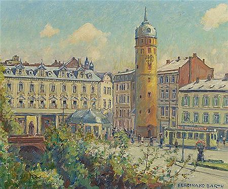 View from Darmstadt with the white tower
