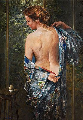 YOUNG WOMAN IN KIMONO
