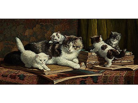 CATS MOTHER WITH HER YOUNG by Cornelis Raaphorst - Auction record, sale price, and art valuation. Compare with similar artists and explore comparable artworks.