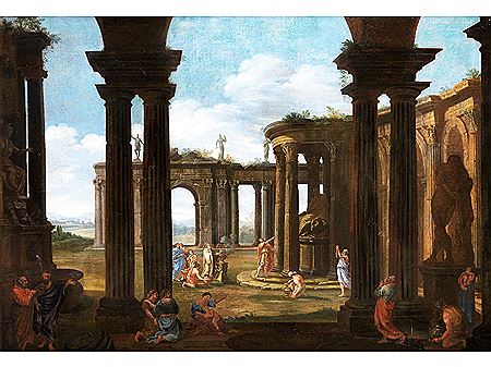 CAPRICCIO OF RUINS WITH depiction OF THE HOMAGE TO ZEUS
