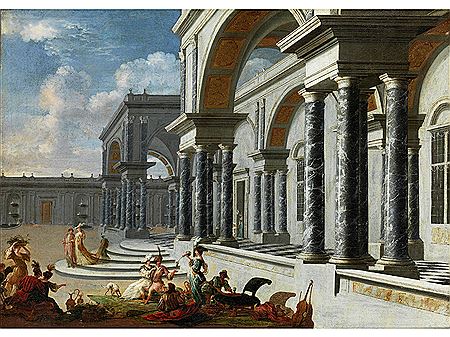 PICNIC IN THE COURTYARD A PALACE