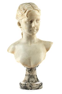 MARMORBÜSTE EINES JUNGEN MÄDCHENS by Anton Nelson - Auction record, sale price, and art valuation. Compare with similar artists and explore comparable artworks.