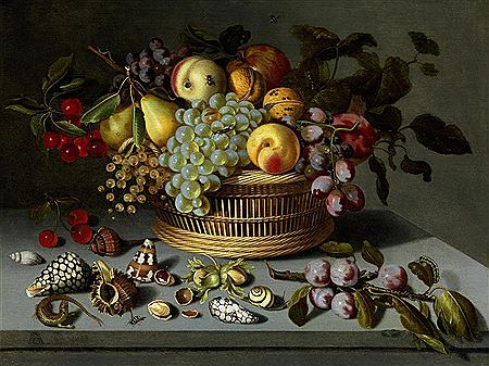 FRUIT STILL LIFE WITH CLAMS AND INSECTS by Ambrosius (AB) Younger Bosschaert II - Auction record, sale price, and art valuation. Compare with similar artists and explore comparable artworks.