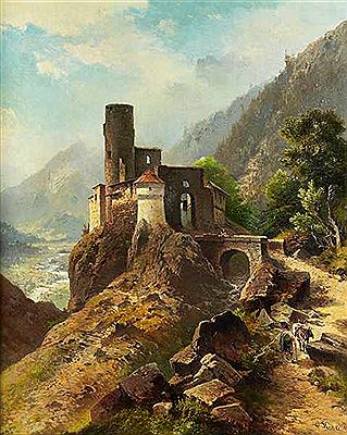 MALERISCHE BURGANLAGE IM GEBIRGE