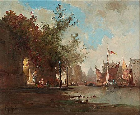 Venice, sunny canal view