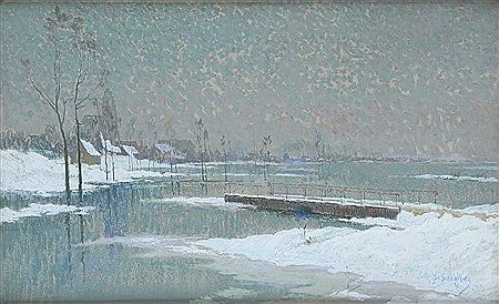 Bord de Lys sous la neige