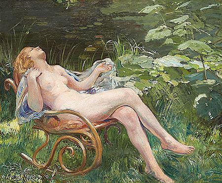 Sample artwork by Leon Houyoux (1856 - 1940), known for portrait and academic nude painting, stamp designs - View similar artists and auction records